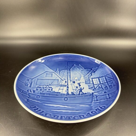 1976 Bing & Grondahl Christmas Welcome Ceramic Dish Plate Denmark Copenhagen VTG - Picture 11 of 13